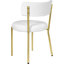 Chaise de salle à manger rembourrée en métal et polyester Almeda-510001447-510001444