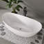 Baignoire autoportante moderne en acrylique Fslefay 65'' avec trop-plein et bonde centrale pour salle de bain