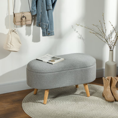 Godfried 82cm Wide Solid Colour Footstool Ottoman