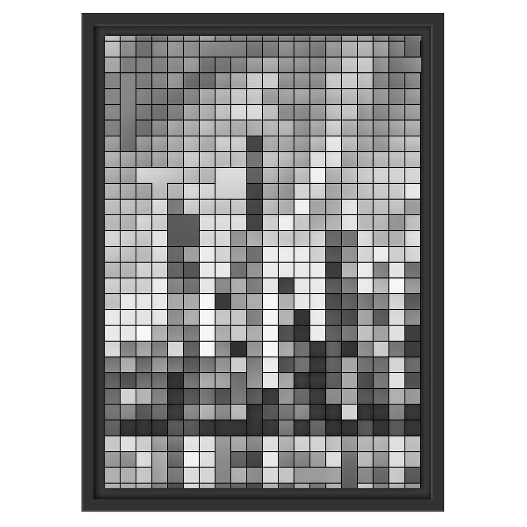 Gerahmtes Wandbild New York Pixel Skyline