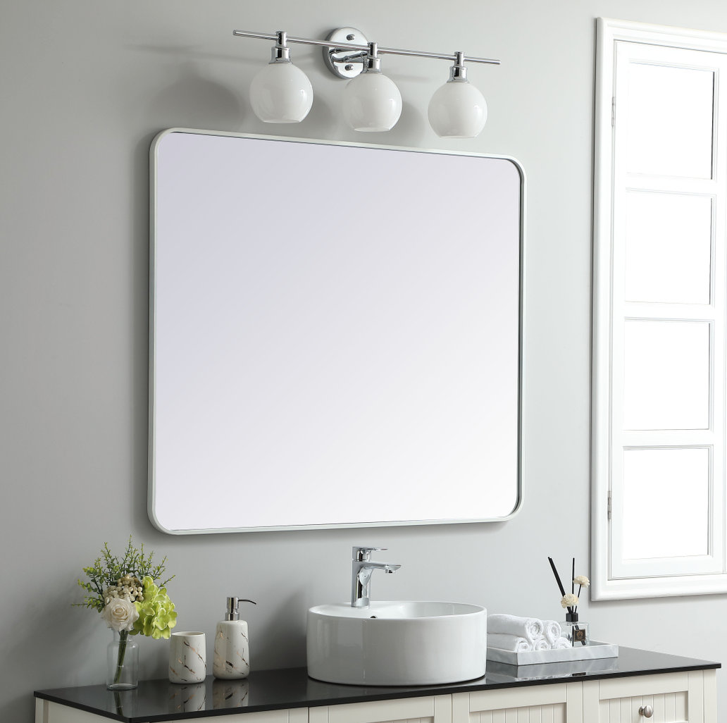 Sabine Accent Mirror, 40" x 36", White
