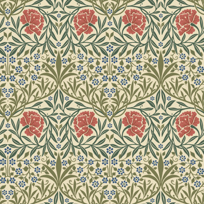 Oxford Union Sea Floral Vines Wallpaper
