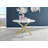 Tierra Sleek Gold and White Gloss Round Dining Table Set with 4 Luxury Faux Leather Dining Chairs-1886236313