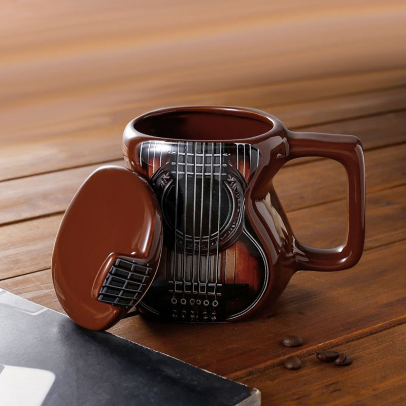 a mug Guitar-shaped Mug, A