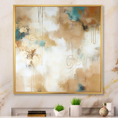 Impression sur toile encadrée dorée