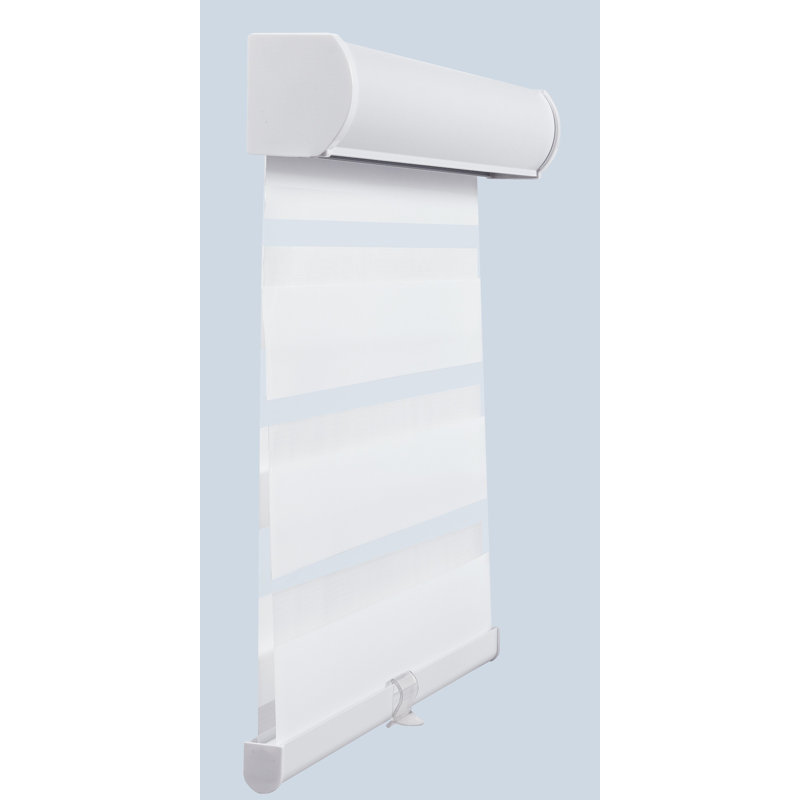 Store à enroulement automatique transparent sans cordon, l 47 po x L 72 po, Blanc