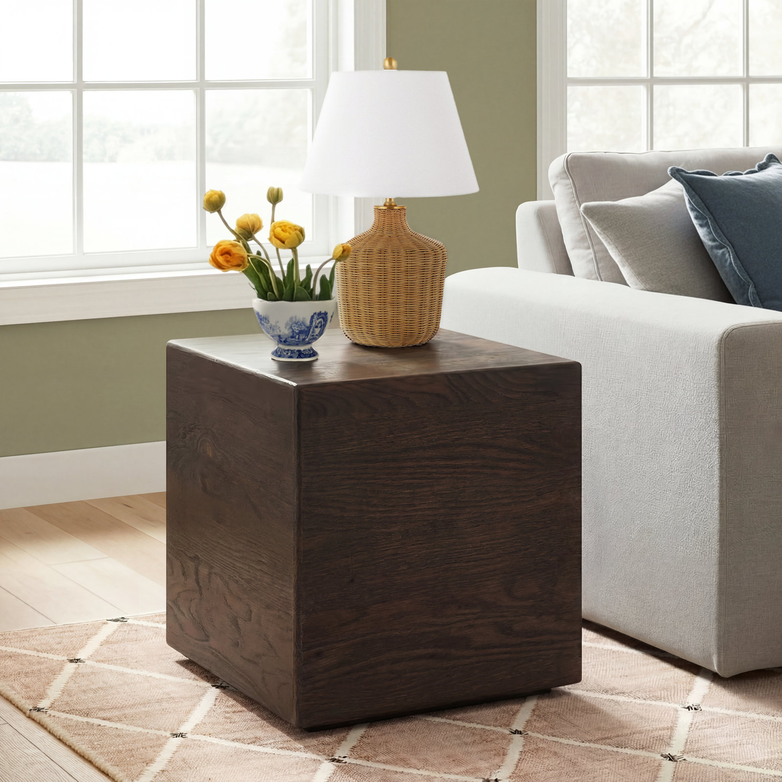 Elia End Table, Brown