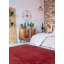 Tapis rouge foncé en laine noué à la main de conception unique 6 pi 8 po x 10 pi 2 po Odilo
