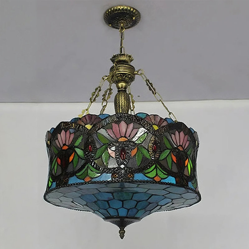 Luminaire suspendu inversé Tiffany Chandelier Crafts