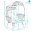 Chaise de patio avec coussins Adalize-602953747