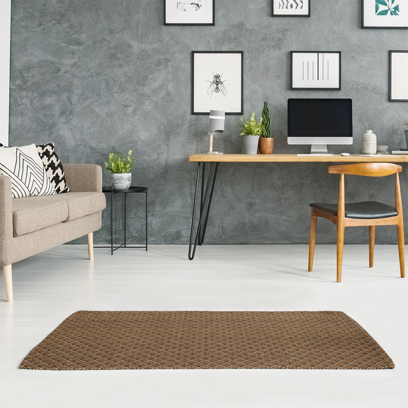 Tapis de zone orange rétro dégradé, Rectangle 5 pi x 7 pi