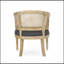 Chaise d'appoint en bois d'hévéa gris anthracite