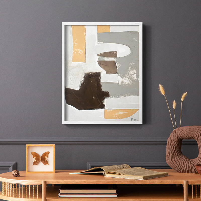 «Andalusian Forms III», reproduction encadrée - bois massif, Blanc, H 10 po x l 8 po