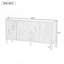 Buffet 4 portes avec poignée cachée, meuble télé de style campagnard en placage de frêne massif pour salon et couloir-1074427078
