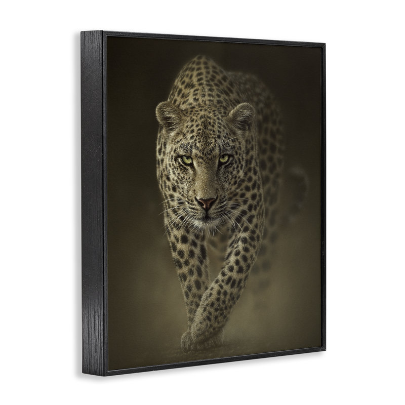 Giclée encadrée par un prédateur sauvage, conception par Collin Bogle, H 14 po x l 11 po, Giclée encadrée noir minuit