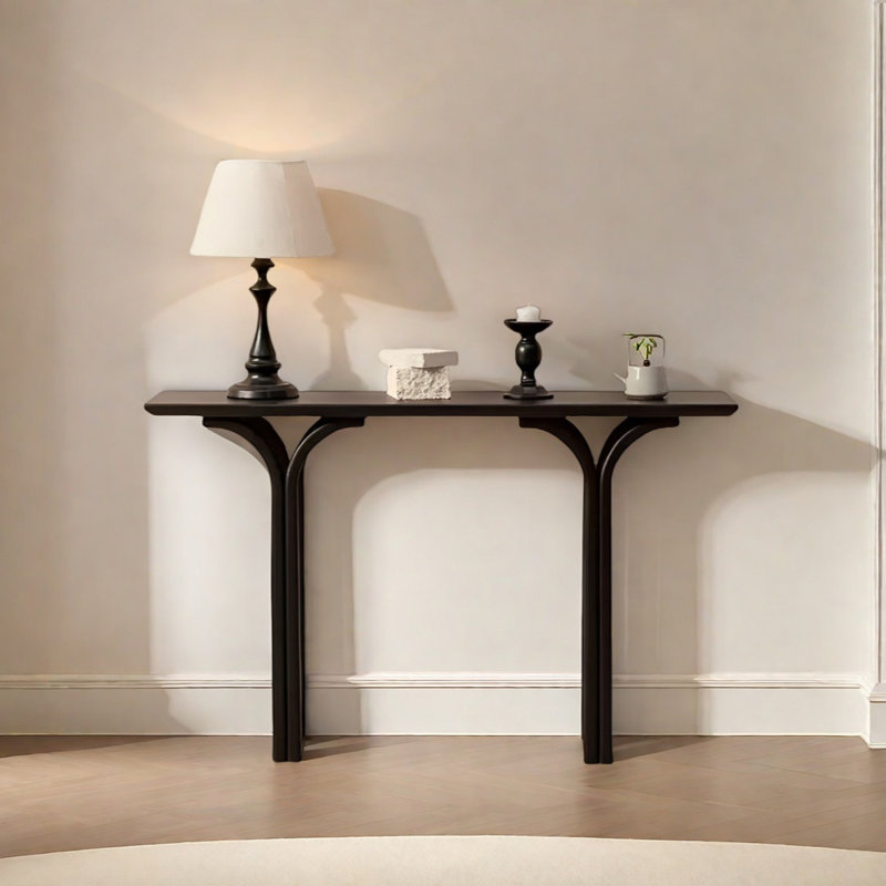 Console Modern Minimalist Art, H 29,53 po x l 47,24 po x P 11,81 po, Noir, noir, noir, noir