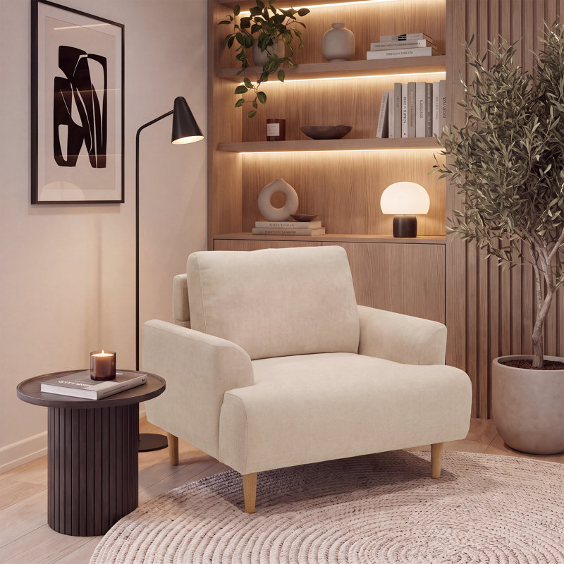 Ensemble de salon standard 3 pièces en chenille douce (ensemble de 3), Beige