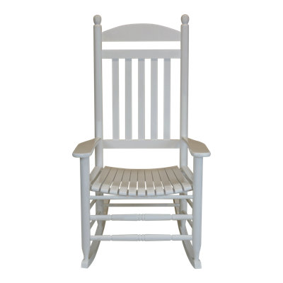 Chaise berçante d'extérieur en bois massif 