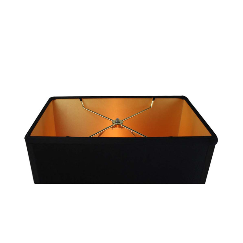 11'' H x 10'' W Linen Rectangle Lamp Shade, Black