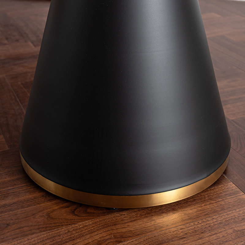 Black Round Sintered Stone Dining table, Black