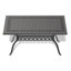 Ensemble de salle à manger 7 pièces en fonte d'aluminium toutes saisons comprenant 2 chaises pivotantes, 4 chaises et une table rectangulaire avec cadre noir