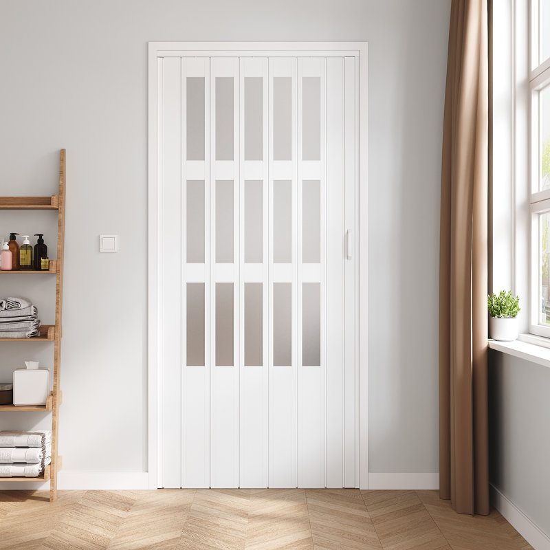 Porte accordéon à panneaux en PVC / vinyle détachable de 24 à 36 po de largeur