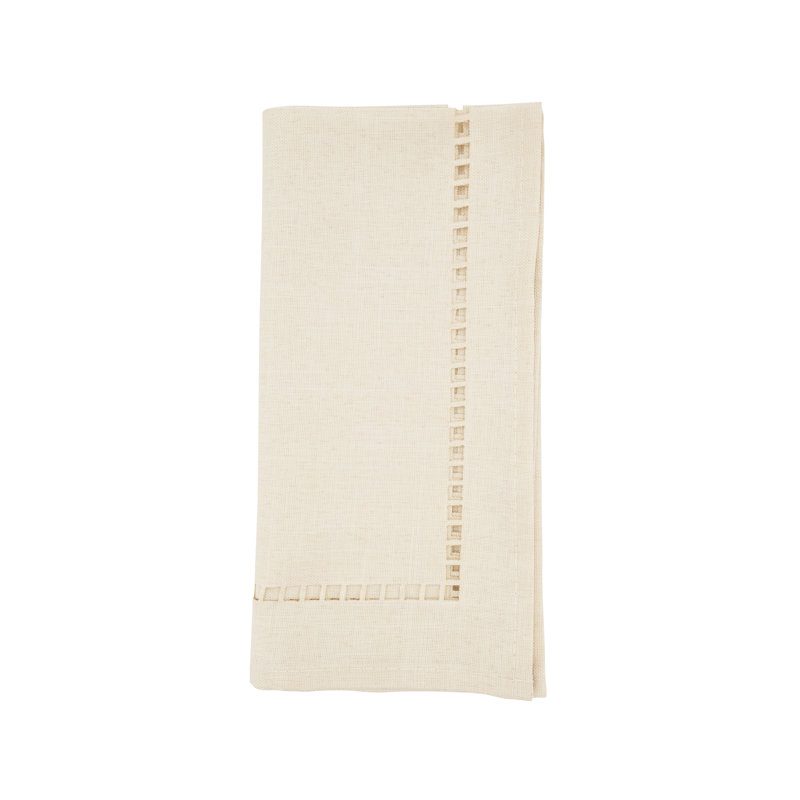 Laser-Cut Hemstitch Napkin (Set of 4), Cream