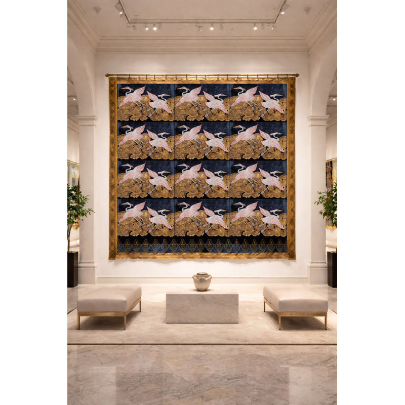 Heron Velvet Throw
