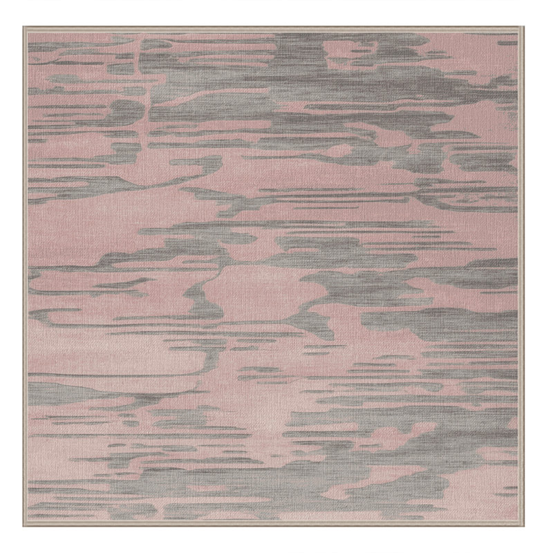 Tapis beige lavable à la machine, Carré 4 pi