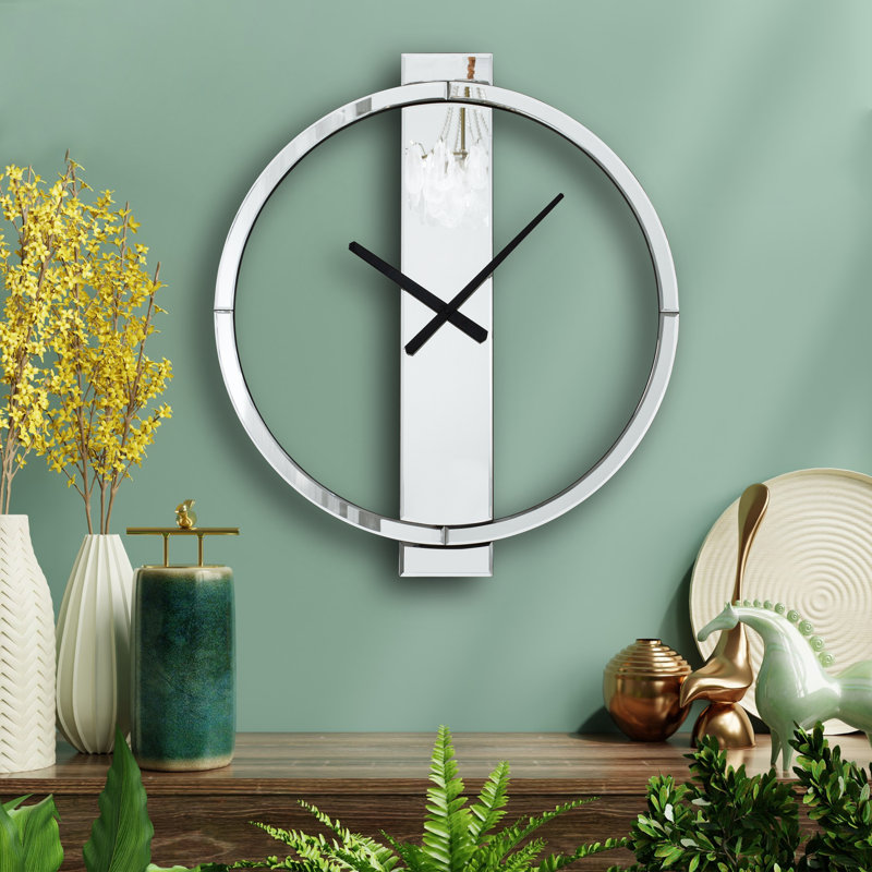 Horloge murale en verre Hughbanks