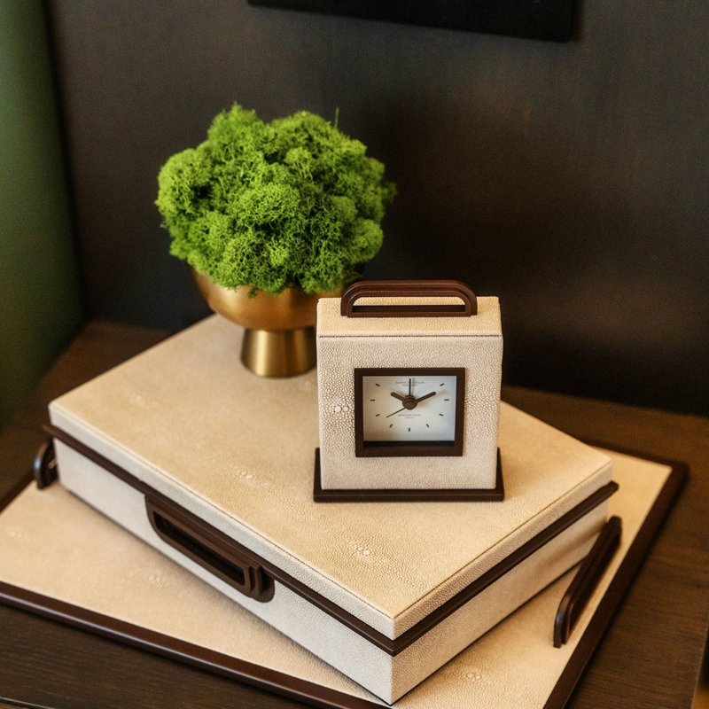 Faux Greenery Arrangement in Small Footed Gold Bowl
