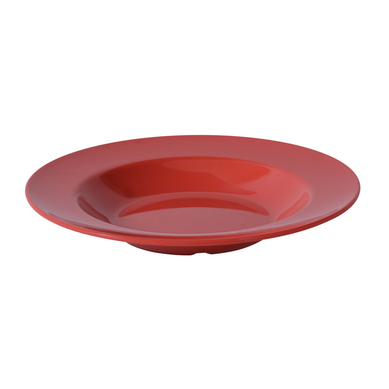 Mélamine Milestone 16 oz liq. Plat à pâtes, Rouge, 16 oz