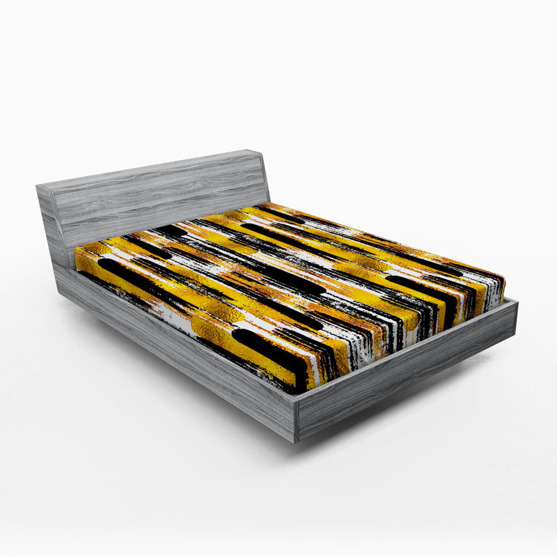 Microfiber Abstract Fitted Sheet, Full Fitted Sheet