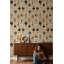 Adhésif mural Teddy Bears rétro amovible éclectique-1213555509