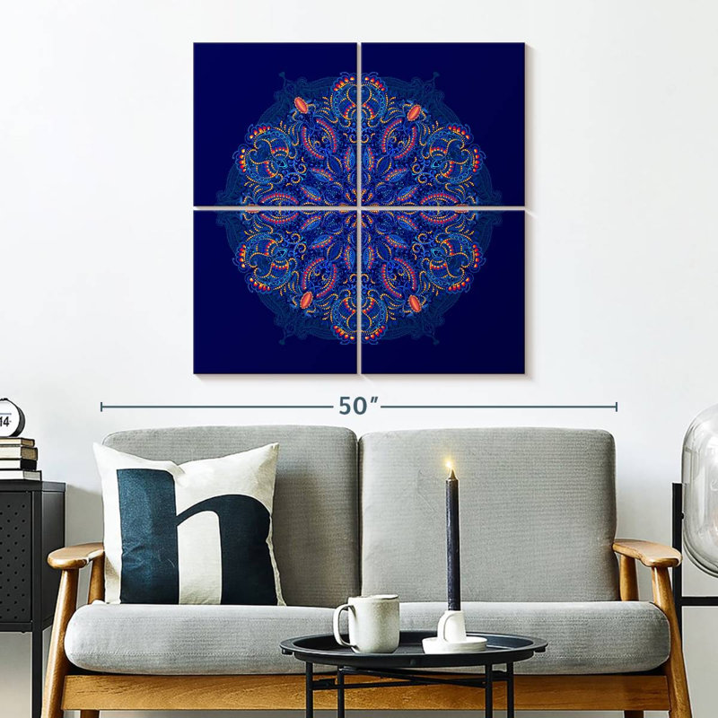 Paisley Mehndi Mandala, H 32 po x l 32 po
