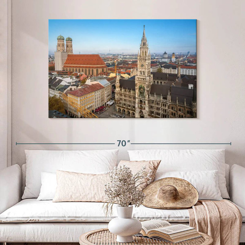 Rorry Munich City Landmarks, 32" H x 48" W