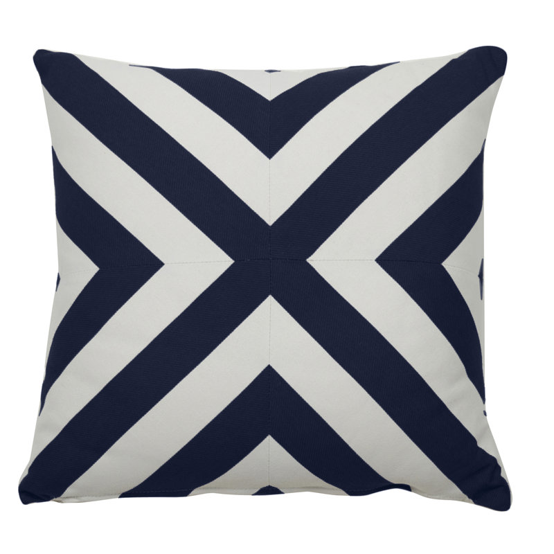 Halo Indoor/Outdoor Throw Pillow Cover & Insert, Indigo, 20" x 20"