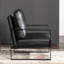 Chaise d'appoint Mid-Century moderne avec structure carrée en métal-851044760