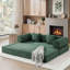 Canapé-lit modulaire en velours côtelé Boneless, convertible avec assise profonde et coussins moelleux-68968377-68968379