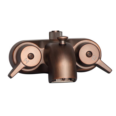 2 Handle Bathroom Clawfoot Tub Faucet with Diverter