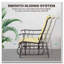 Outdoor Mesh Glider Rocking Chair with Steel Frame