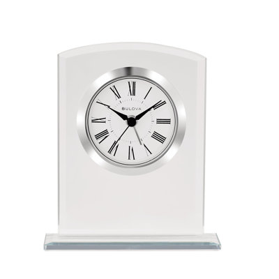 9F0E1DD5C3A34628B1A894C969D2DD1E Medina Beveled Glass Alarm Tabletop Clock