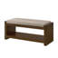 Banc d'appoint de 40 po avec étagère à chaussures inférieure, banc de siège rembourré pour le salon, banc de bout de lit compact moderne avec rangement pour sièges de chambre à coucher, coussin amovible, l 40 po-290489239