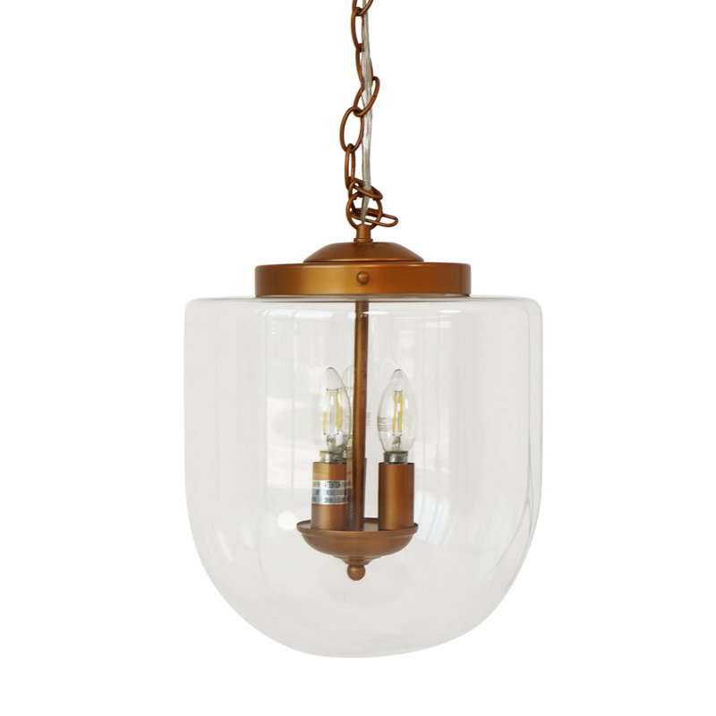 Élégante lampe suspendue en verre grossier et transparent, parfaite pour un décor moderne et élégant