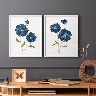 Blue Poppies-Premium Framed Print -Ready to Hang - No Nails Required - No Nails Required