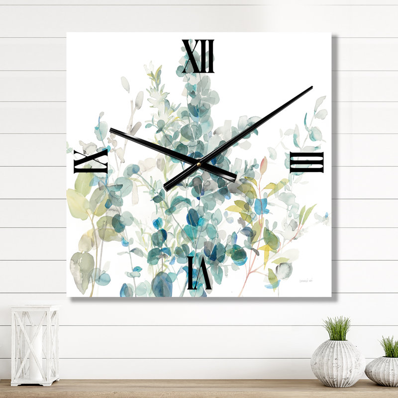 Eucalyptus élément naturel - horloge murale traditionnelle, Moyen