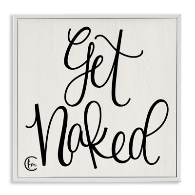 «Get NUE» en noir et blanc «Curly Script Cursive» par Penny Lane, impression d'art textuel