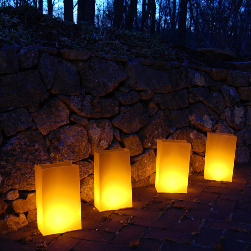 Sacs en plastique Luminaria - 100 unités, Brun clair
