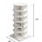 6-layer 360 Rotating Shoe Organizer Cabinet, Save Space Up To 24 Pairs, For Family Use, Easy Assemble, White & Design Wardrobe Saves Members, Build, Elegant Look