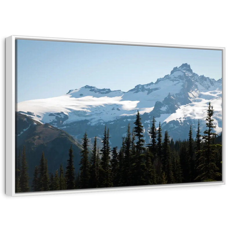 Mont Rainier, Cadre flottant blanc, 13 po x 9 po